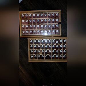 Vintage Wooden Stamp Set with Alphabet and Symbols